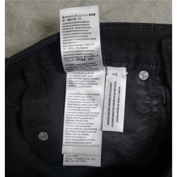 Calvin Klein Jeans Women's Original High Rise Skinny Black Denim- W25 Short - Picture 6 of 10